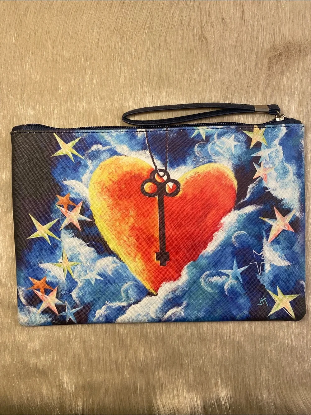 Heart & Key Wristlet Clutch
